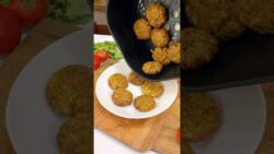 Health protein rich Recipe | soya chunks tiki in Air fryer #airfryer #soyachunks #shorts #protein
