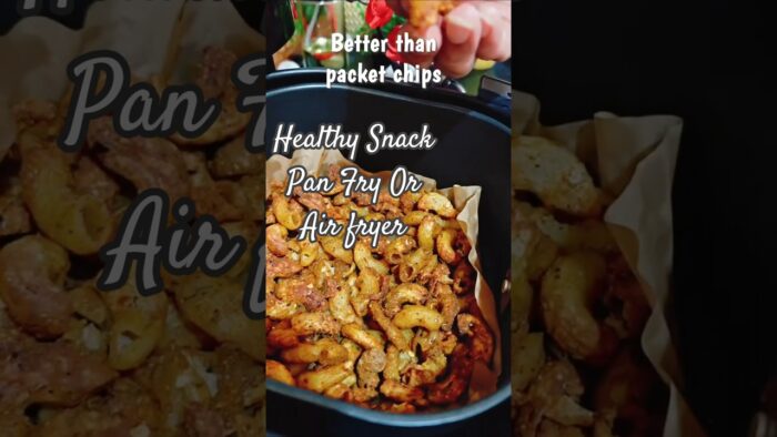 Healthy Crispy Pasta Chips In Air Fryer | Viral Snack Recipe #shorts #foodshorts #recipeshorts