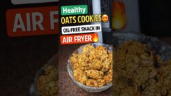Healthy Oats Cookies 😍 | Oil-Free Air Fryer Snack 🔥 #shorts #youtubeshorts #trending