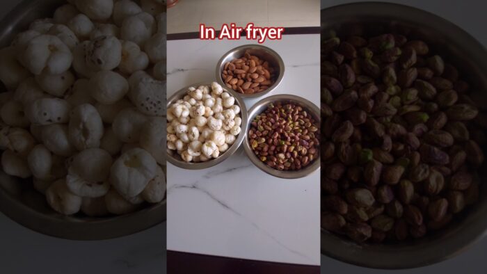 Healthy Roasted Nuts & Makhana | Air Fryer Snack Recipe / एयर फ्रायर रेसीपी