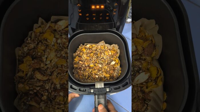 High Protein Muesli Recipe in Air Fryer🫣🤤 Chocolate Oats Recipe🤤😋#shorts #shortsfeed #viral