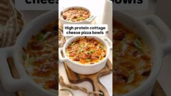 High protein cottage cheese pizza bowl recipe! 27+ grams protein.