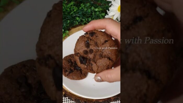 No Oven Cookies in Air Fryer 😳 Easy Eggless Chocolate Chip Cookies