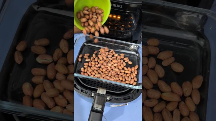 Oil free Masala Peanut in Air Fryer 🤤😋 Easy Airfryer Recipe 🫣😍#shorts #shortsfeed #viral #trending