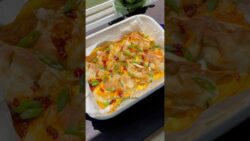 One-pan crispy dumpy egg bake 🥟🔥