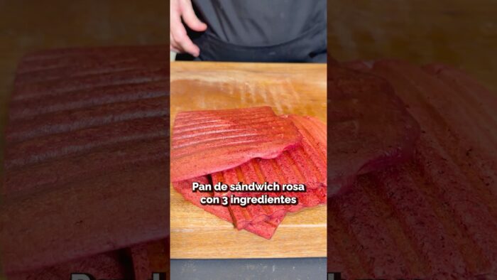 PAN DE SÁNDWICH ROSA | Sin harinas y con solo 3 ingredientes #espectacular #receta #cocinacasera