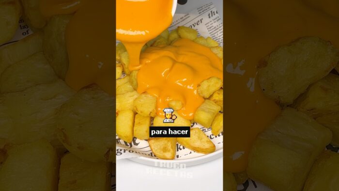 PATATAS fritas en la FREIDORA de AIRE con SALSA de CHEETOS 🍟🧀 ¡Puro vicio! #AirFryer