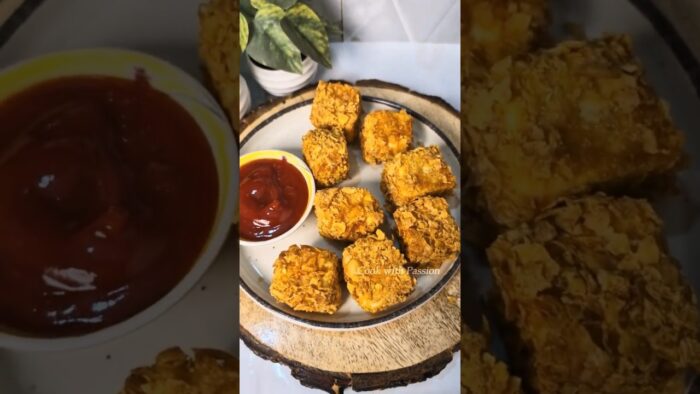 Paneer Popcorn in Air Fryer 🔥 Crispy Outside, Soft Inside | No Deep Fry #shorts #airfryerrecipes