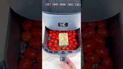 Pasta fatta in friggitrice ad aria con fetta e pomodorini #food #ricettasemplice