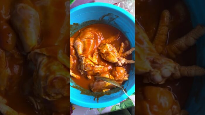 Pollo adobado en la freidora de aire quedó bien delicioso 🤤 #receta #viralvideo