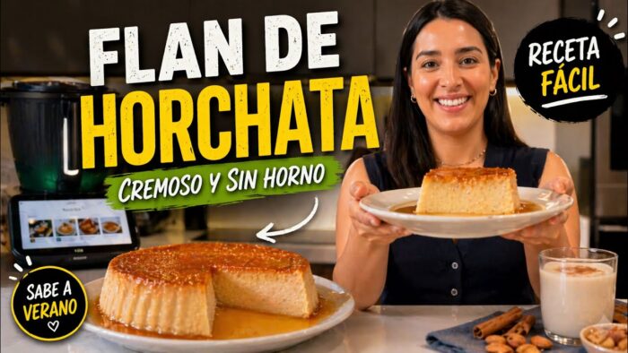 Postre viral: flan de horchata súper cremoso 🤯🇲🇽