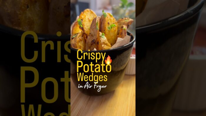 Potato Wedges Crispy Air Fryer 🥔✨ Try this today & follow for more easy recipes daily 🔥#food