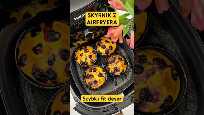 Skyrnik z airfryera w 20 minut | fit deser z 3 składników #viral #airfryer #deser #recipe