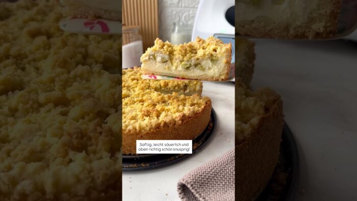 😍 Soo cremig! Rhabarber-Streuselkuchen mit Schmand | Thermomix® Rezept