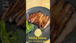 Sticky Honey Char Siu Pork Neck | Air Fryer Easy Recipe