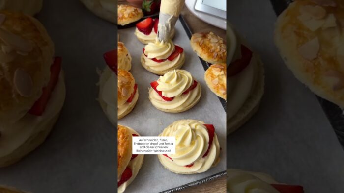 Super schnelle Bienenstich-Windbeutel, so cremig! 🐝 | Thermomix® Rezept