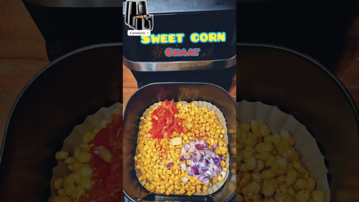 Sweet Corn Chaat Recipe In Airfryer #sweetcorn #shortsvideo #shorts #reels #recipe #cooking