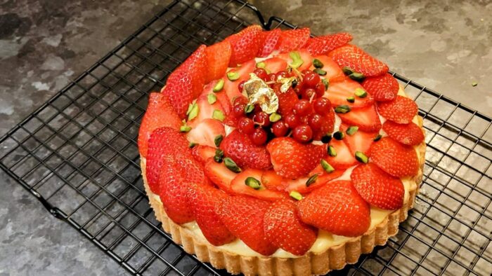 Tarte Aux Fraises Pistache Ultra Gourmande Au Thermomix (Crème Parfaite) une dinguerie 😍
