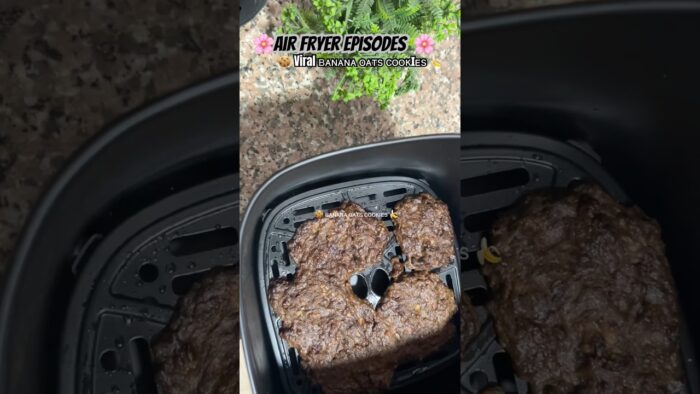 Viral banana 🍌 oats cookies 🍪 #shorts #trending #healthy #recipe #airfryer #viralshorts #chocolate