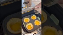 air fryer breakfast muffins 🍳 recipe in comments #shorts #airfryer #breakfast