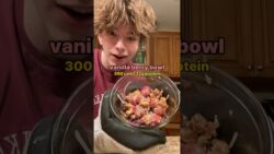 berry vanilla protein crumble😩#food #recipe #airfryer #cooking #easyrecipe (not my recipe)
