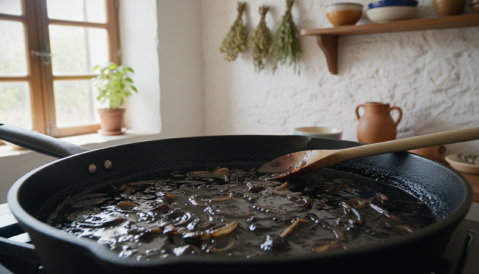 Calamares a la parrilla: receta con salsa de tinta