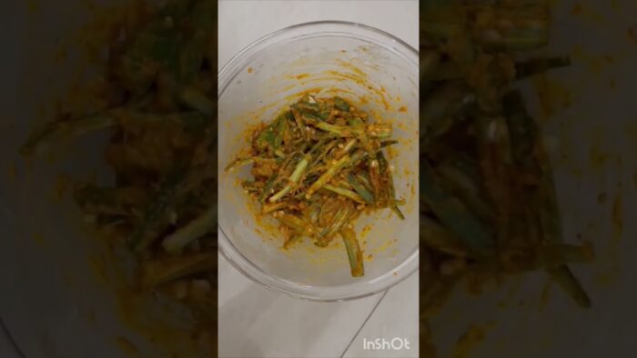 crispy masala bhindi recipe (air fried bhindi) #airfryerrecipes #friedbhindi #crispy