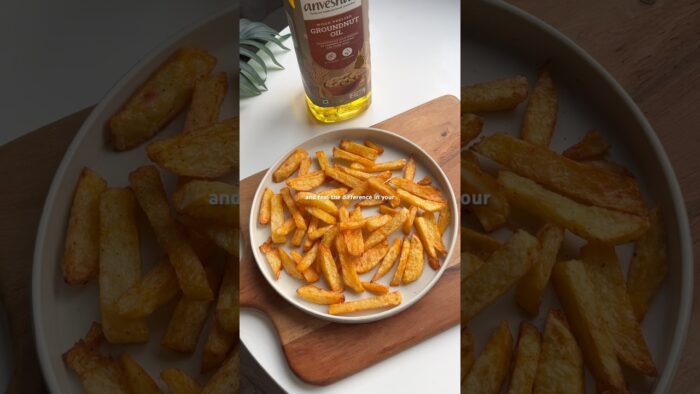finally sharing my crispy air-fried fries recipe 🍟✨ #airfriedfries #healthy #healthyrecipe #potato