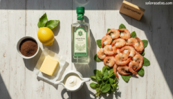Gambas a la menta con café y nata: receta sorprendente
