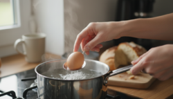 Receta de huevo pasado por agua con huevas de salmón
