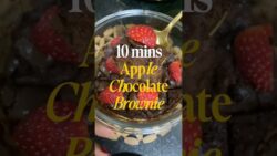 10mins apple chocolate brownie. NO flour. No butter.. #airfryerrecipes #brownie #glutenfreebrownies