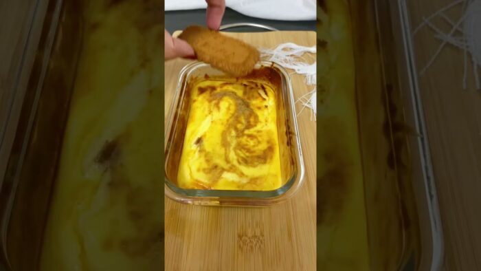 12 mins, healthy Lotus cheese cake #lotusbiscoff #airfryer #recipe #protein #healthybreakfast #food
