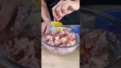 Cono en la freidora de aire con tortilla