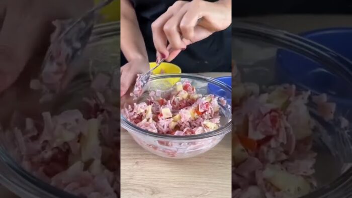Cono en la freidora de aire con tortilla