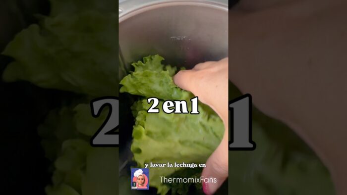 2 en 1! Lava y corta la lechuga en menos en menos de 5 segundos con Thermomix! Lo sabías?