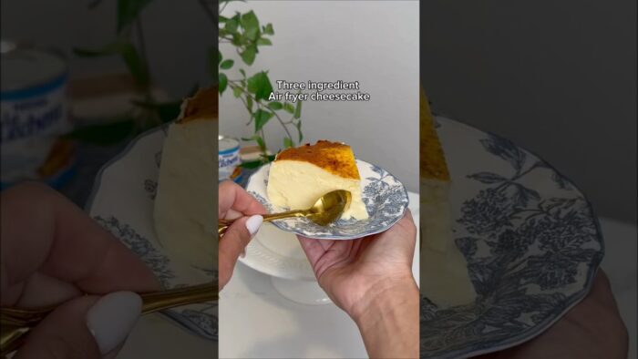 3-Ingredient Air Fryer Cheesecake 🍰✨