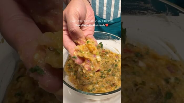 Air Fryer Baigan Chokha 🍆🔥