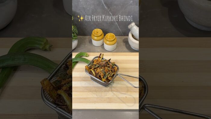 Air Fryer Kurkuri Bhindi 🤤 | Crispy Okra Recipe | Air Fryer Recipes Ep. 2 | #Shorts