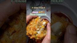 Air Fryer Paneer Pizza Sandwich 🤤 | Crispy Cheesy Snack Recipe 🔥 #Shorts