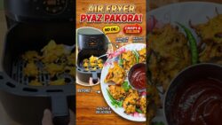 😱 Air Fryer Pyaz Pakora | बिना तेल क्रिस्पी प्याज पकोड़ा | Zero Oil Onion Pakora Recipe #pyazpakora