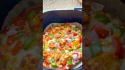 Air Fryer Veg Pizza Recipe | Crispy Cheesy Pizza at Home | Easy Pizza Recipe 🍕 #deliciouspizza