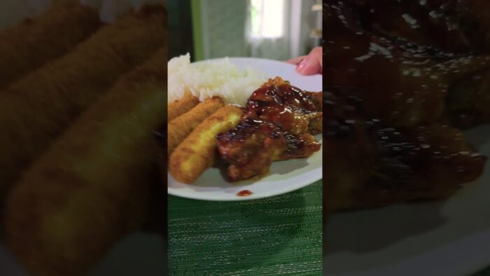 Alitas BBQ y deditos de queso en freidora de aire 🍗🧀 #Shorts