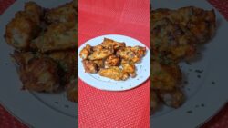 Alitas de pollo con salsa barbacoa en freidora de aire 🔥#shorts #alitasdepollo #freidoradeaire
