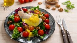 BACALAO AL VACIO con ensalada y vinagreta de mango en Thermomix