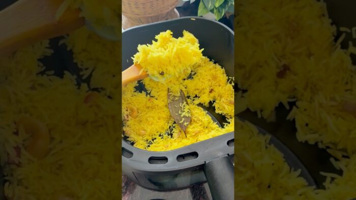 Basanti pulao in air fryer #shorts #recipe #trending #airfryer #ytshorts