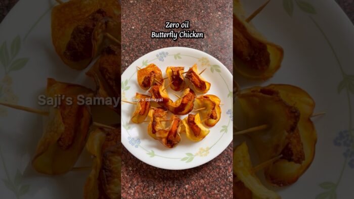 Butterfly chicken🦋 Zero oil chicken recipe @sajisamayal #airfryerrecipes #chicken