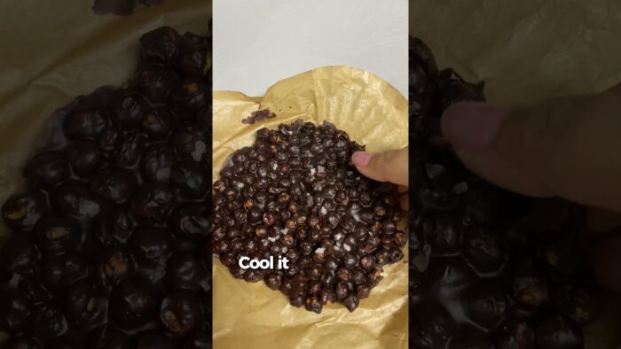 CHICKPEA CHOCOLATE BARK CRUNCHY SNACK AIR FRYER DESSERT #airfryerrecipes #easyrecipe #food #recipe