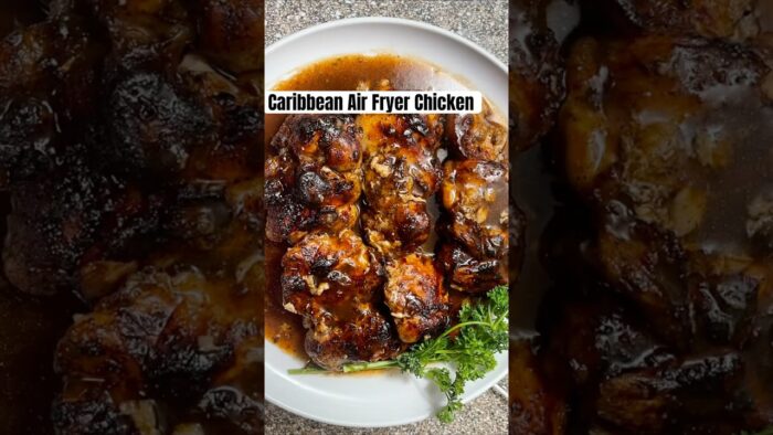 Caribbean Air Fryer Chicken Recipe #shorts