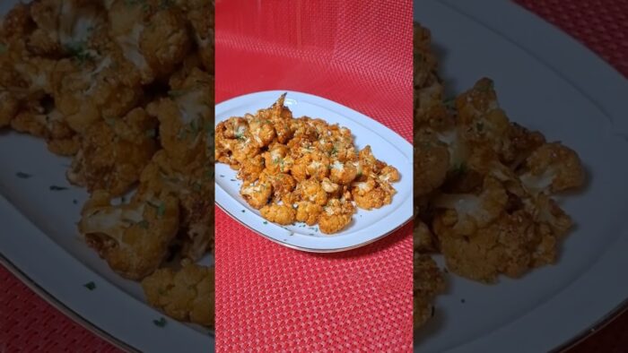 Coliflor con salsa barbacoa en freidora de aire 😍🔥#shorts #coliflor  #freidoradeaire #airfryer