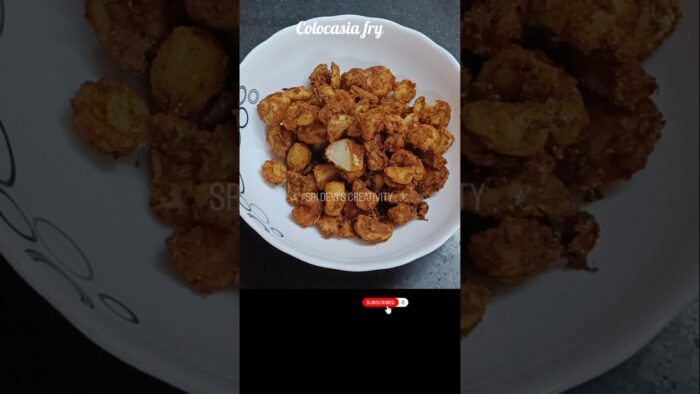 Colocasia Fry, Cheppankizhangu Varuval Tamilnadu style fry Recipe Airfryer #foodshorts